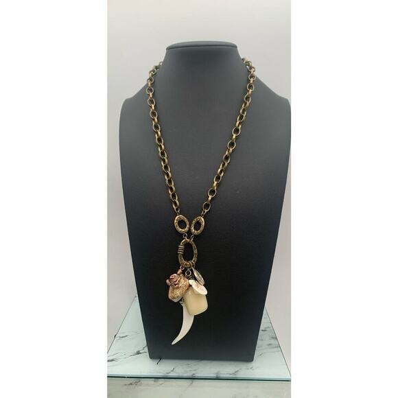 Bronze Tone Boho Peaceful Nature Good Luck Charm Necklace - Picture 2 of 5